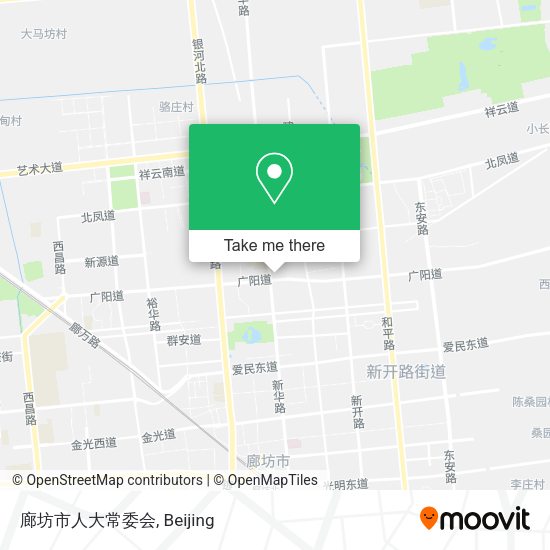 廊坊市人大常委会 map