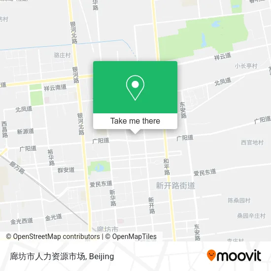 廊坊市人力资源市场 map