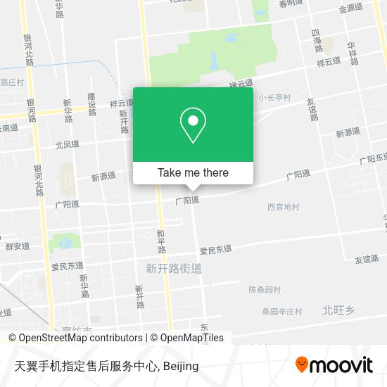 天翼手机指定售后服务中心 map