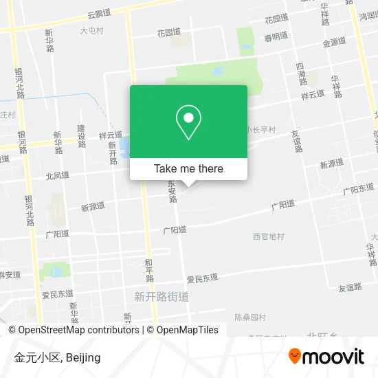 金元小区 map
