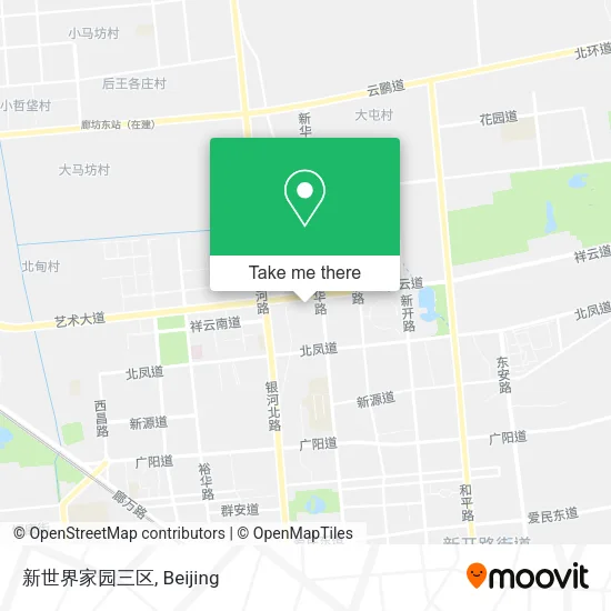 新世界家园三区 map