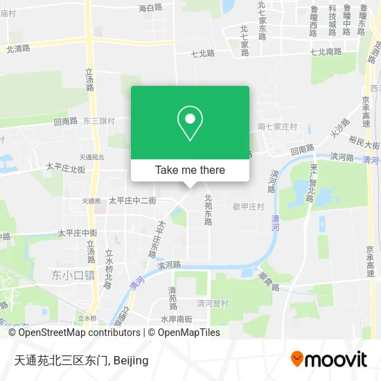 天通苑北三区东门 map