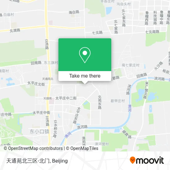 天通苑北三区-北门 map