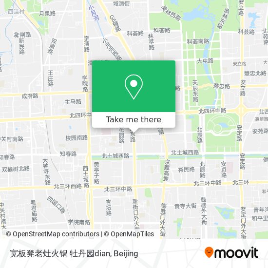 宽板凳老灶火锅 牡丹园dian map