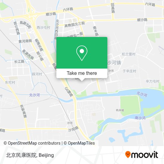 北京民康医院 map