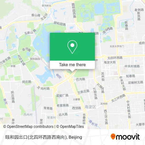 颐和园出口(北四环西路西南向) map