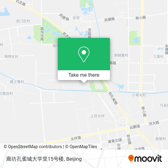 廊坊孔雀城大学里15号楼 map