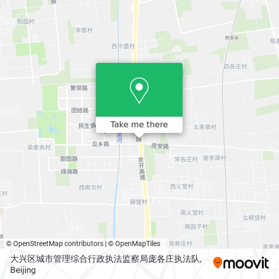 大兴区城市管理综合行政执法监察局庞各庄执法队 map