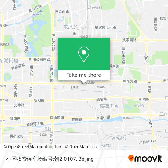小区收费停车场编号:朝2-0107 map