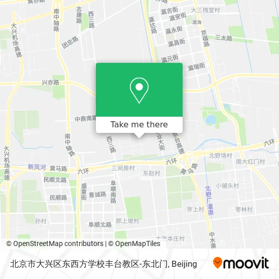 北京市大兴区东西方学校丰台教区-东北门 map