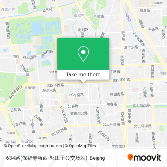 634路(保福寺桥西-郭庄子公交场站) map