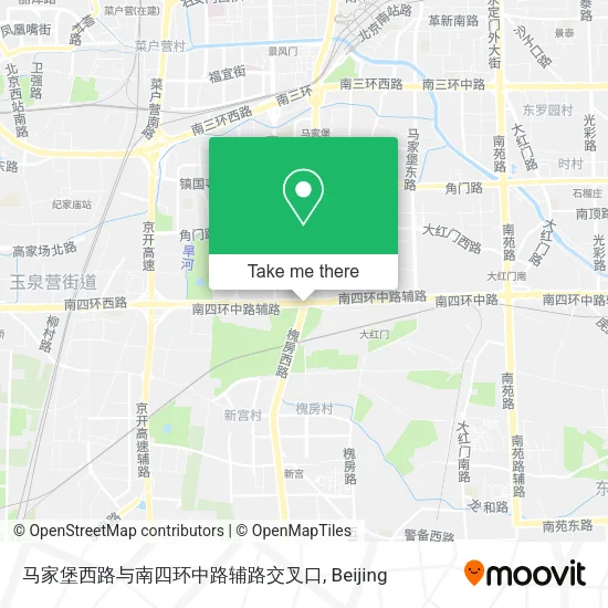 马家堡西路与南四环中路辅路交叉口 map