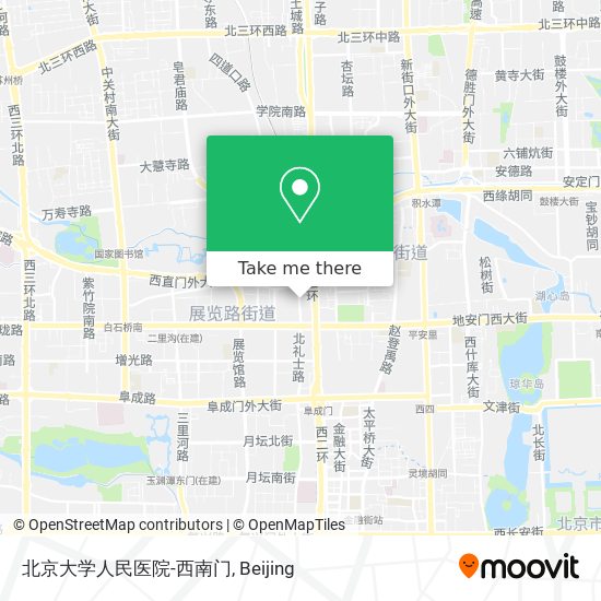 北京大学人民医院-西南门 map