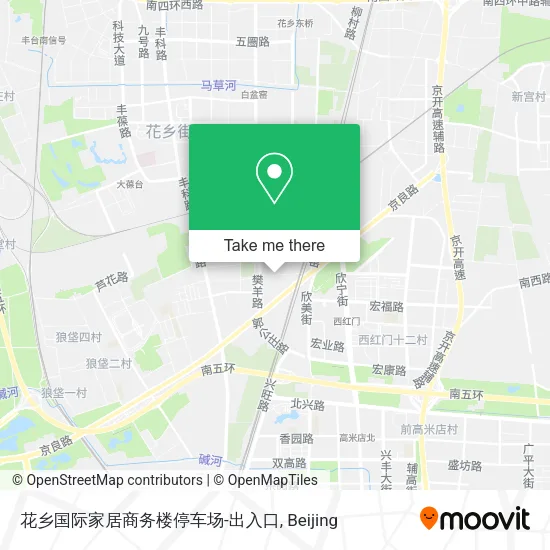 花乡国际家居商务楼停车场-出入口 map