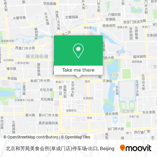 北京和芳苑美食会所(阜成门店)停车场-出口 map