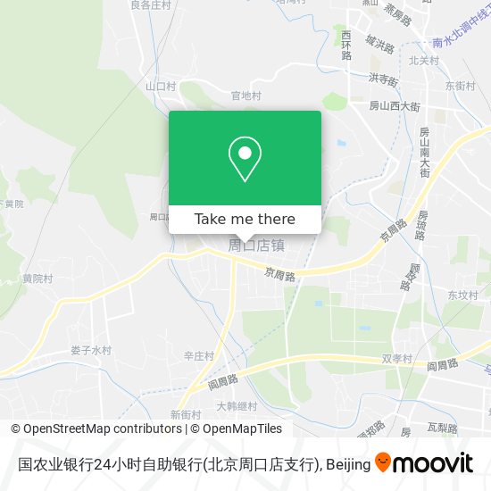 国农业银行24小时自助银行(北京周口店支行) map