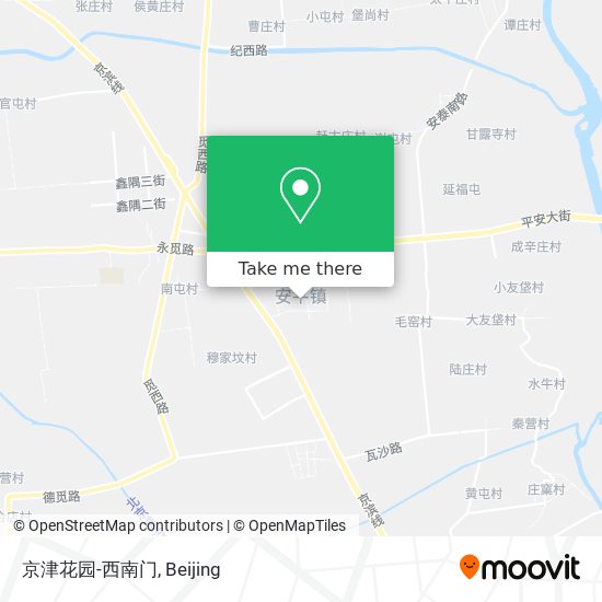京津花园-西南门 map