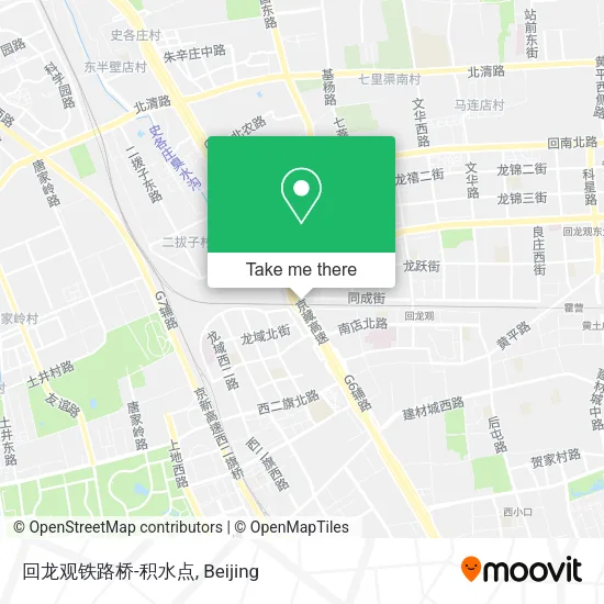 回龙观铁路桥-积水点 map