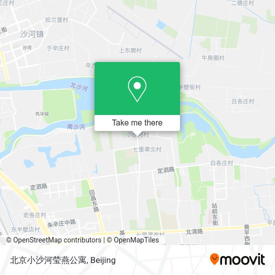 北京小沙河莹燕公寓 map