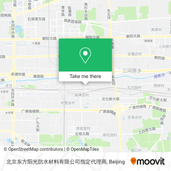 北京东方阳光防水材料有限公司指定代理商 map