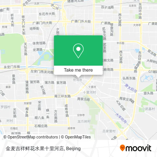 金麦吉祥鲜花水果十里河店 map