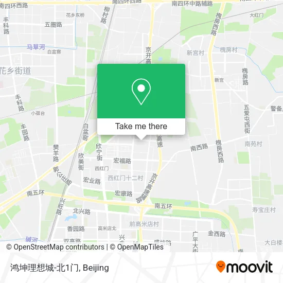 鸿坤理想城-北1门 map