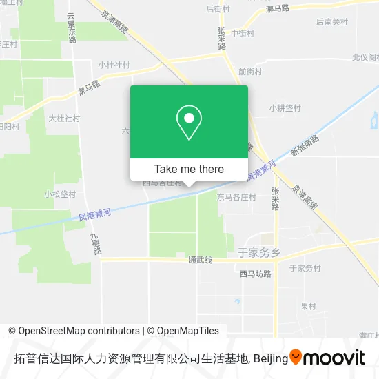 拓普信达国际人力资源管理有限公司生活基地 map