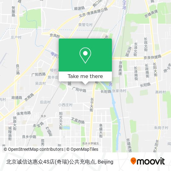 北京诚信达惠众4S店(奇瑞)公共充电点 map