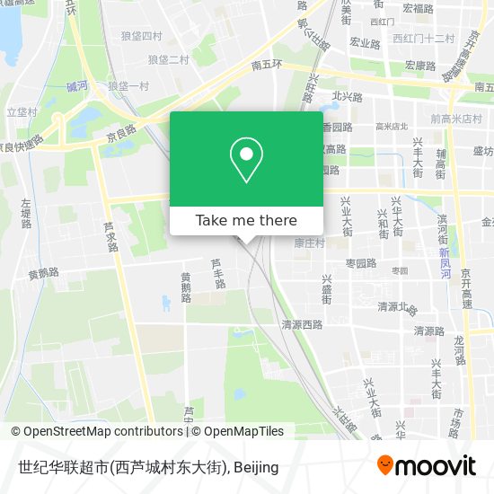 世纪华联超市(西芦城村东大街) map