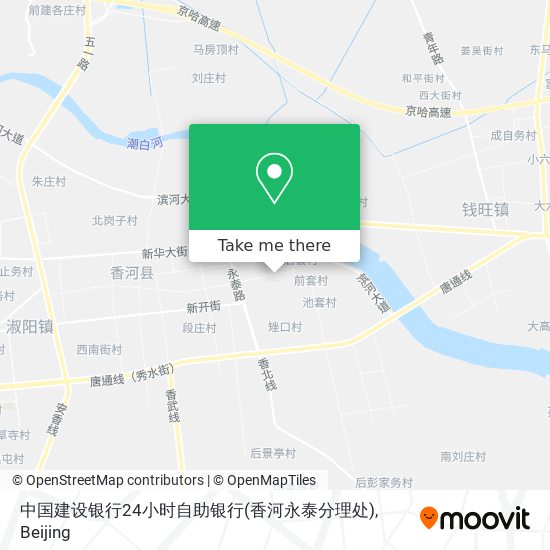 中国建设银行24小时自助银行(香河永泰分理处) map
