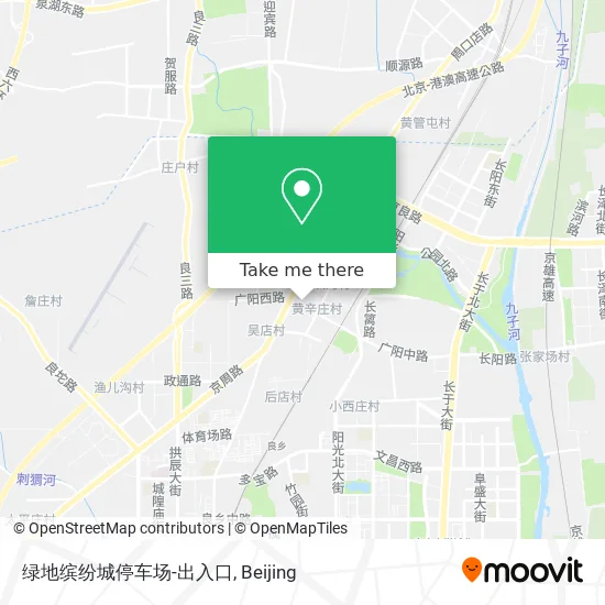 绿地缤纷城停车场-出入口 map