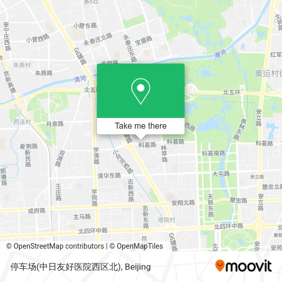 停车场(中日友好医院西区北) map