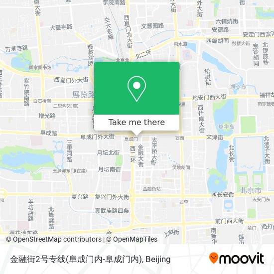 金融街2号专线(阜成门内-阜成门内) map