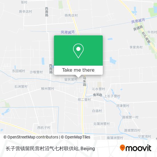 长子营镇留民营村沼气七村联供站 map
