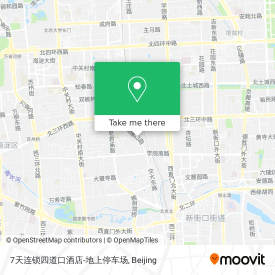 7天连锁四道口酒店-地上停车场 map
