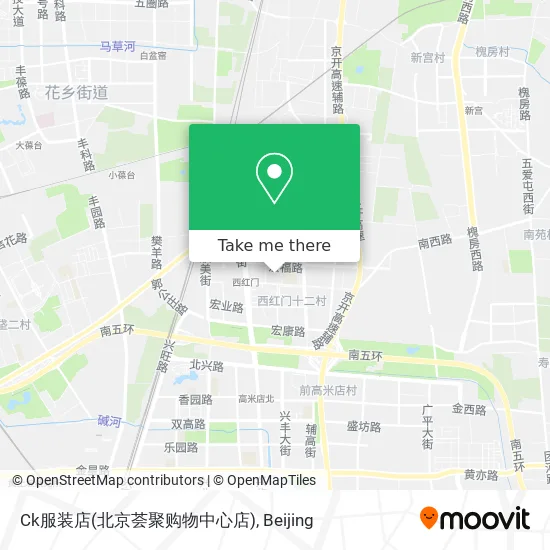 Ck服装店(北京荟聚购物中心店) map