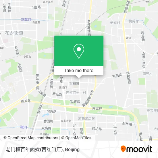 老门框百年卤煮(西红门店) map