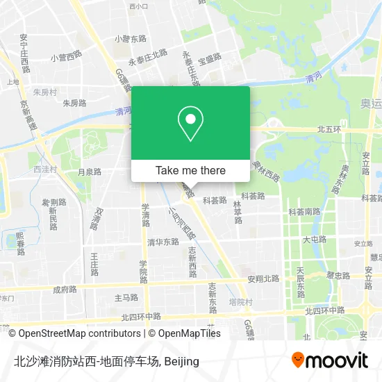 北沙滩消防站西-地面停车场 map