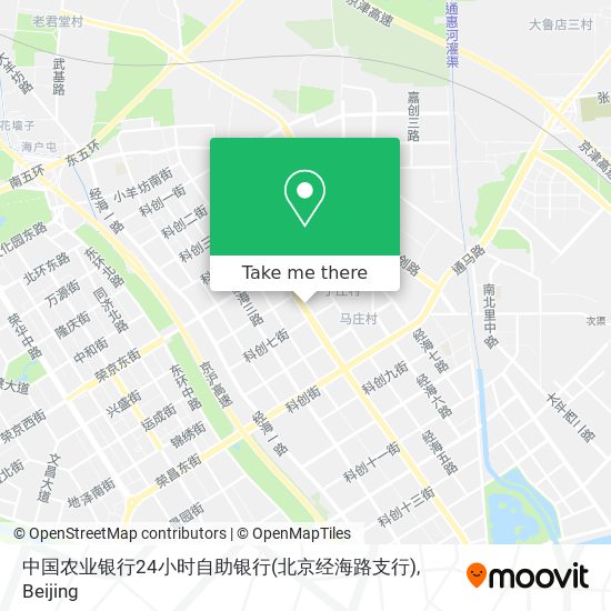 中国农业银行24小时自助银行(北京经海路支行) map