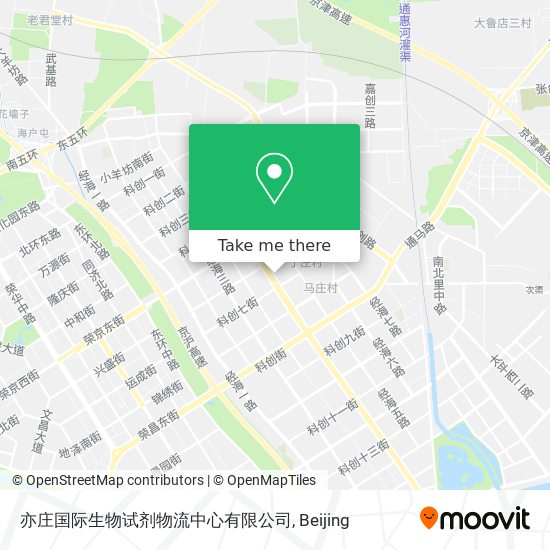 亦庄国际生物试剂物流中心有限公司 map