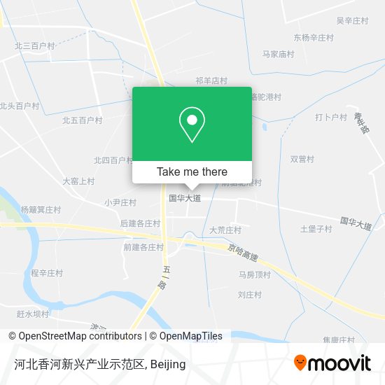 河北香河新兴产业示范区 map