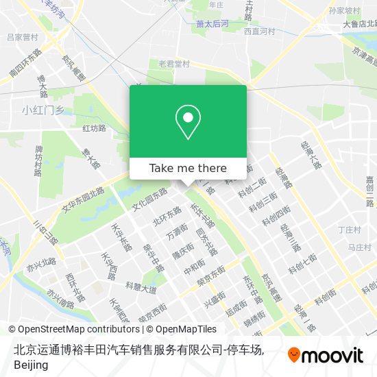 北京运通博裕丰田汽车销售服务有限公司-停车场 map