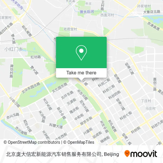 北京庞大信宏新能源汽车销售服务有限公司 map