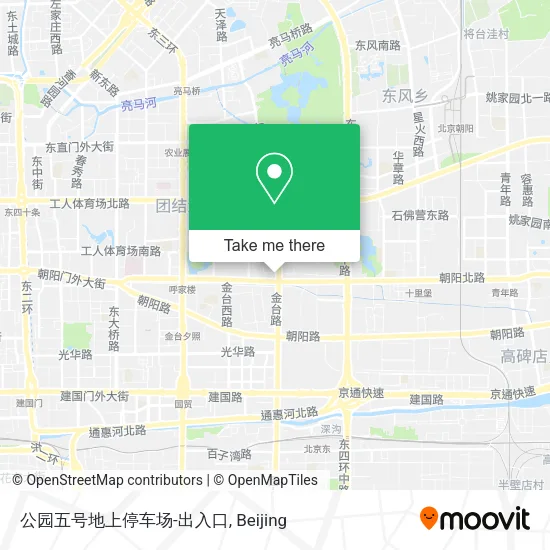 公园五号地上停车场-出入口 map