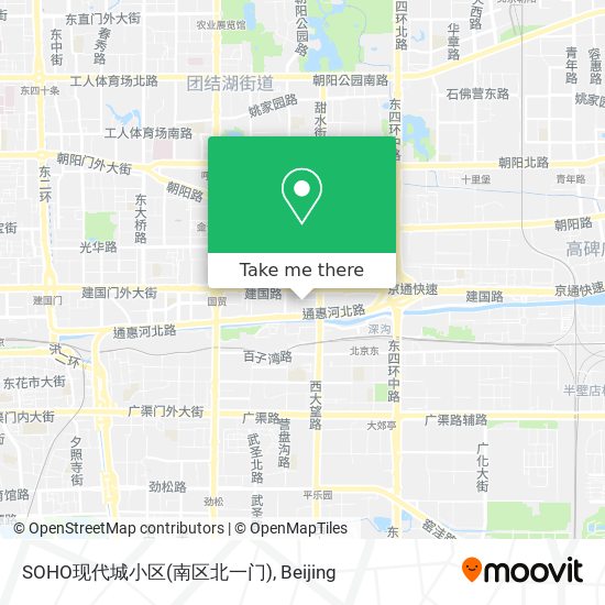 SOHO现代城小区(南区北一门) map