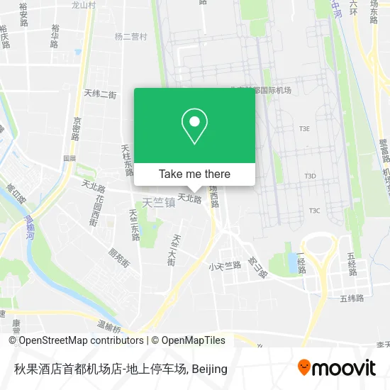 秋果酒店首都机场店-地上停车场 map