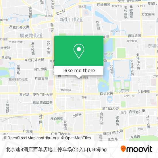 北京速8酒店西单店地上停车场(出入口) map