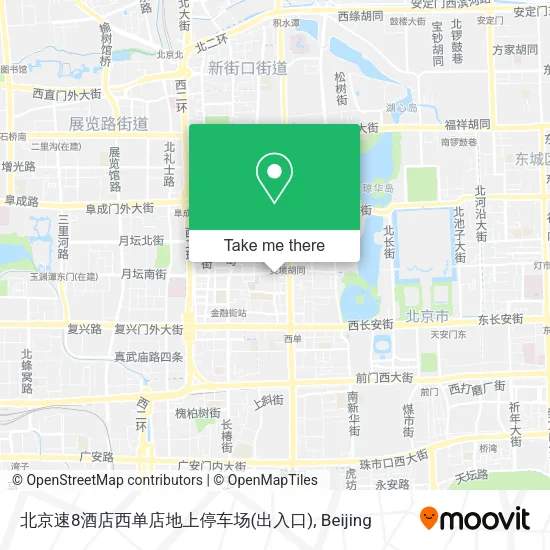 北京速8酒店西单店地上停车场(出入口) map