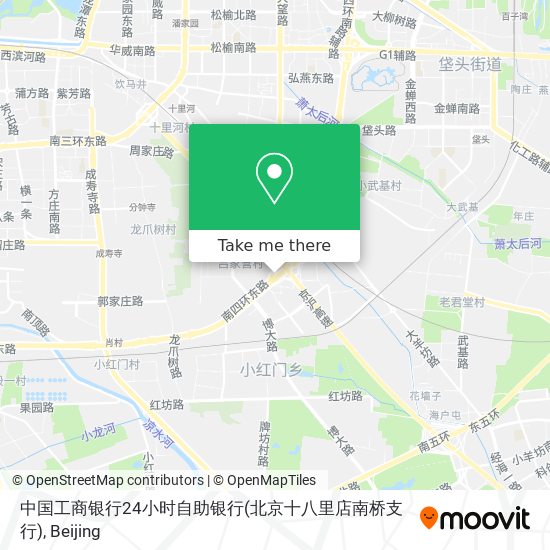 中国工商银行24小时自助银行(北京十八里店南桥支行) map