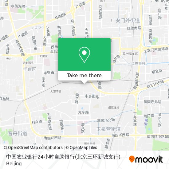 中国农业银行24小时自助银行(北京三环新城支行) map